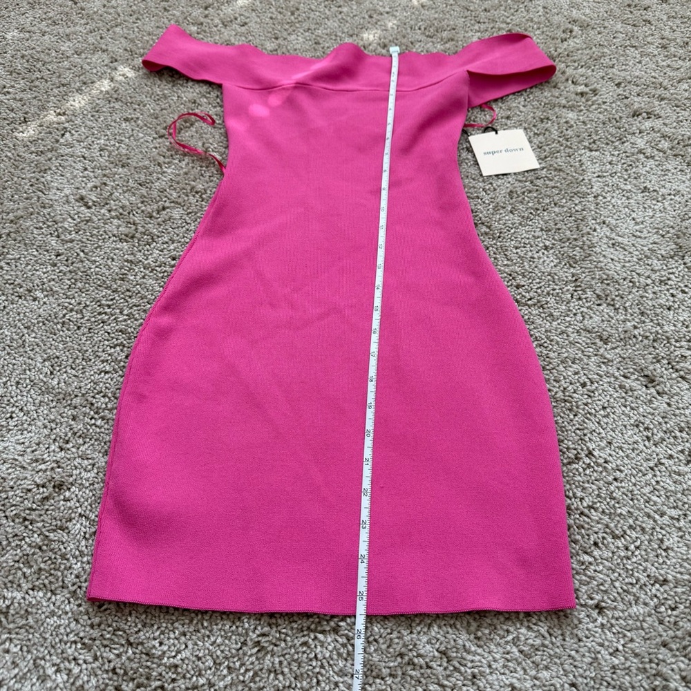 NEW Superdown Revolve Dymond Open Back Dress Hot Pink Size Large‎ Bodycon - Picture 8 of 11